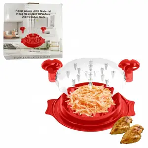 Latest Chicken Shredder Tool Twist -10.8 Inches Large Meat Shredder Tool Twist With Cleaning Brush, Visible Shredded Chicken Tool Chicken Breast Shredder, Ergonomic Handle, Dishwasher Safe, Anti-Slip