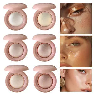 Natural Glow Highlighter Palette Buildable Shimmer for Face Contouring and Highlighting Long Wearing Luminous Makeup