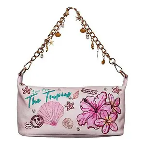 DiFerdinando Embroidered Tropical Shoulder Bag