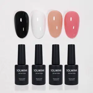 SOLWINK Blusher Box Gel Nail Polish Set Black White Nude Blush Color Nail Polish Kits UV gel