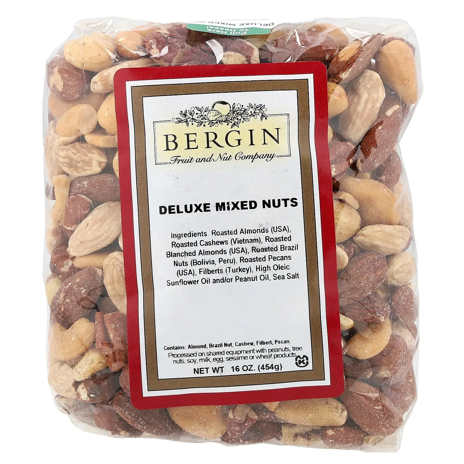Bergin Fruit and Nut Company Deluxe Mixed Nuts, 16 oz (454 g) Bergin Fruit and Nut Company Deluxe Mixed Nuts, 16 oz (454 g)