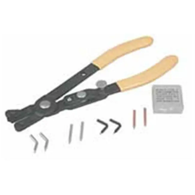 Lisle LS46000 Internal and External Snap Ring Pliers, Spring-Handled Circlip Tool with 4 Sets of Tips, Compresses Internal, Expands External, Includes Plastic Box