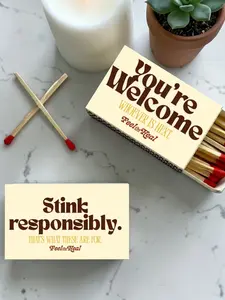 Feel the Heal Bathroom Matches | Decorative Clean-Burning Matches for Home & Guest Bathrooms