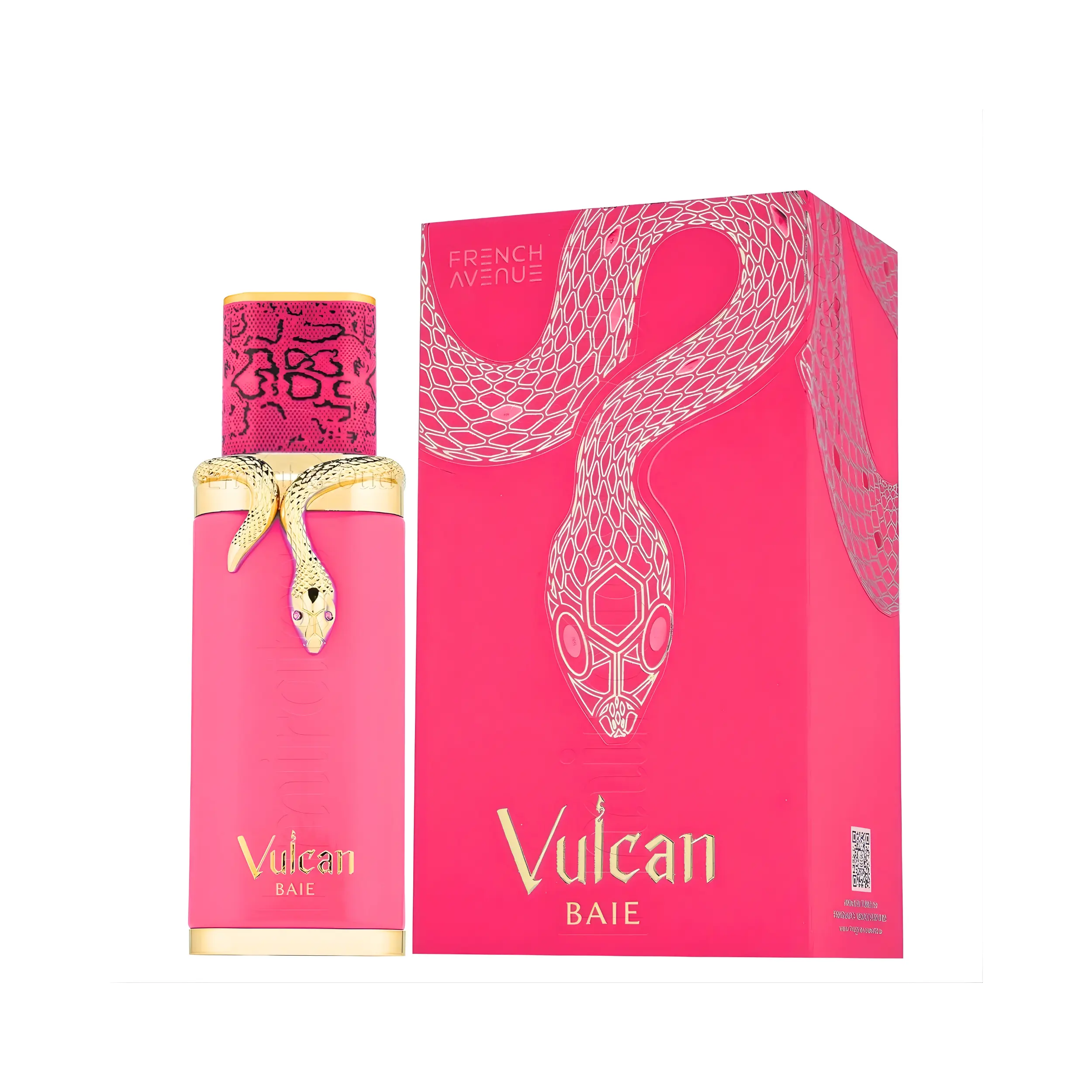 French Avenue Vulcan Baie Eau de Parfum for Women, 3.4 fl oz/100ml, Bergamot Bright Top, Aromatic Floral-Woody Vibe, Amber-Vodka Base with Strawberry, Rosemary, Peachy Sweetness, Incense Notes, Fruity Floral Fragrance, Signature Scent
