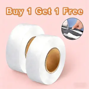 [Buy 1 Get 1 Free] No-Sew Iron-On Hemming Tape, Fabric Adhesive for Pants, White – 2.0 cm Wide, 65 m Long