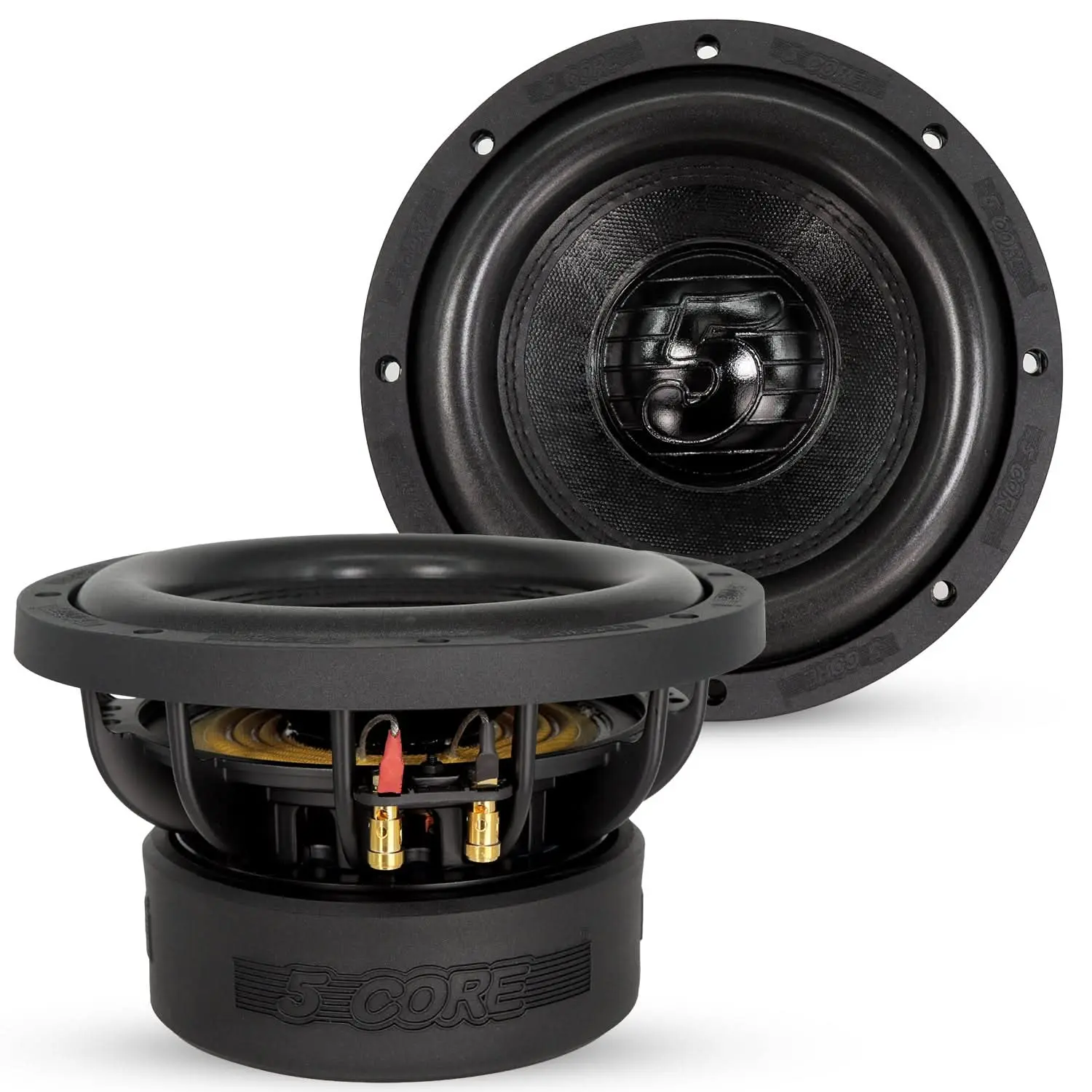 5Core 8 Inch Subwoofer Dual 4Ohm 1000W Component Sub Woofer Driver Aluminum Frame 8” Woofers