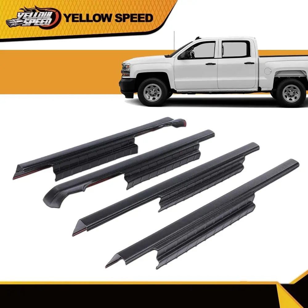 ALLGOOD Black Rocker Panel Replacement for 2014-2018 Silverado 1500 Crew Cab, Durable Car Door Protector Truck Accessory, Automotive Exterior Car Accessories, Durable Car Accessories