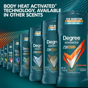 Degree Men Advanced Protection Antiperspirant Deodorant Adventure 4 Pack 2.7 oz