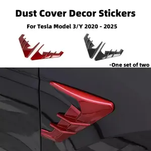 For Tesla Model 3/Y Side Camera & Spoiler Dust Cover Decor Stickers | 2020-2023 Car Accessories