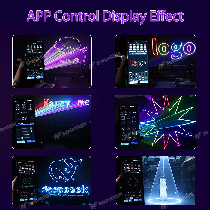 3W Par DJ Light RGB Full Color 3D Animation Patterns ILDA Light Sound Switch DMX Control Strobe Party Light for Halloween Christmas Disco Dancing Birthday Bar