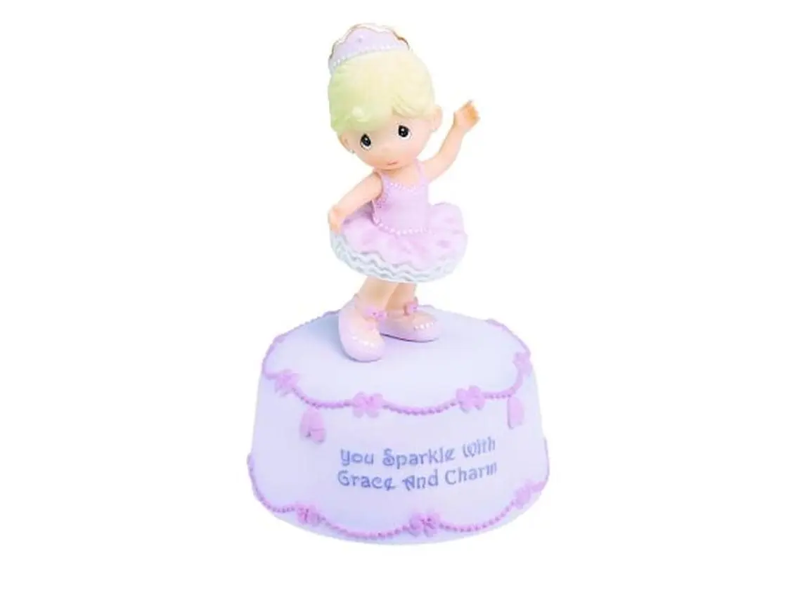 Precious Moments 741009 "You Sparkle With Grace And Charm" Musical Music Box - Happy Birthday Gift, Home Decor Accent, Room Ornament