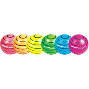 Champion Sports  6.3 in. Rhino Skin Ball Set, Multicolor - Set of 6 - 100 g