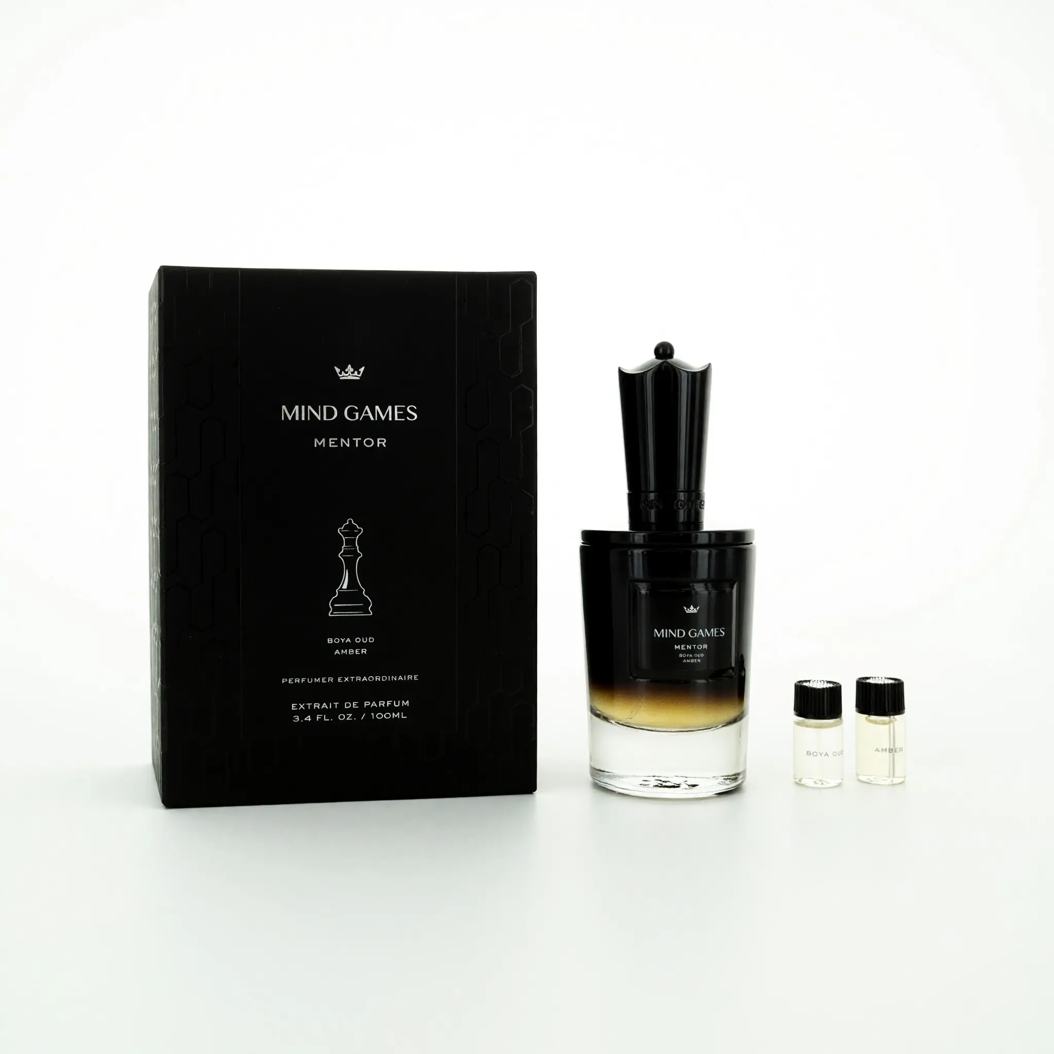 Perfumer Extraordinaire Mentor Extrait de Parfum, Unisex Woody & Earthy Scent with a Caramel Blend, Oud & Tonka Base - 3.4oz Spray