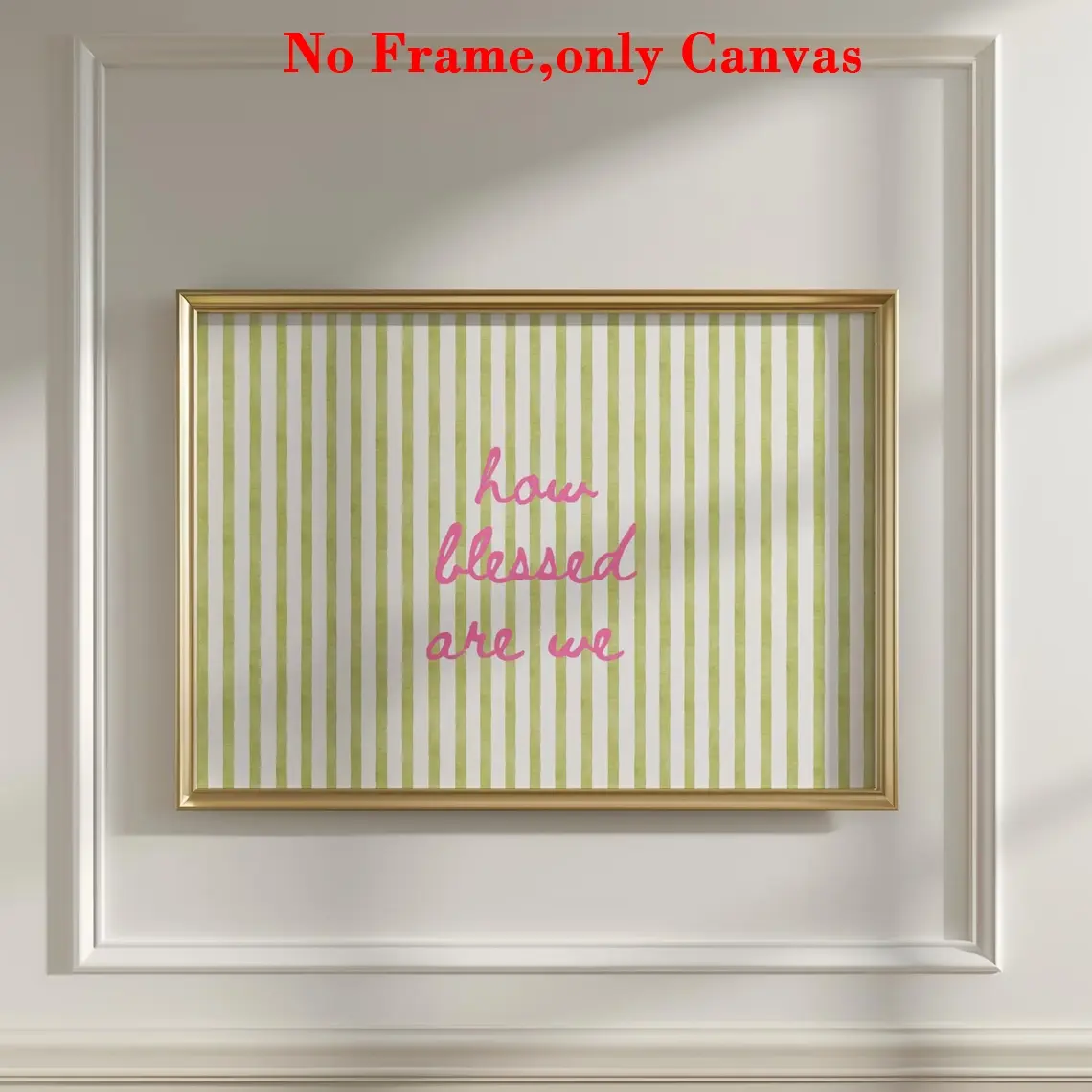 1 PC, wall art, Artwork, Christian posters, green and pink colorful Christian murals, how blessed we are godly home decor, stylish apartment printable, artistic Christian girl room decor cute, kitchen decor, living room decor, modern home decor, unframed