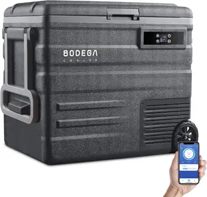 BODEGACOOLER 12 Volt Car Refrigerator, Car Fridge Single Zone,RV Portable Freezer WIFI APP Control, 69Quart（65L）-4℉-68℉ Car Cooler, 12/24V DC and 100-240V AC, for Travel, Camping, Outdoor and Vehicles
