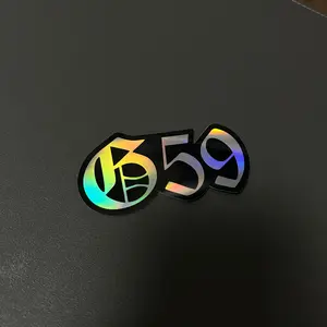 2 pcs G59 Decal - $b Sticker 4 inch Long- 2 Pack Holographic Stickers, Laptop Fridge Car Outdoor Durable Waterproof Vehicle Exterior Decoration