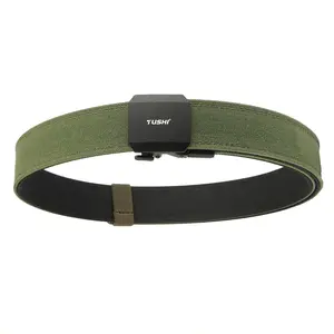 Heavy Duty Tactical Belt for Men Double Layer Thickened Nylon Web Belt with Automatic Buckle Quick Release  Military Utility Waist Belt for Outdoor Hiking Summer Essential All-day Comfort Ready Gear