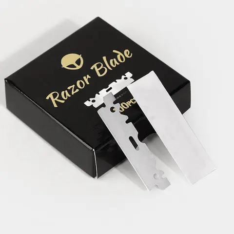 Stainless Steel Razor Blade, 100pcs/box Manual Razor Blade for Men Care, Sharp and Durable Razor Blades for Eyebrow Shaping, Beard Trimming, Straight Razors Shaving Products