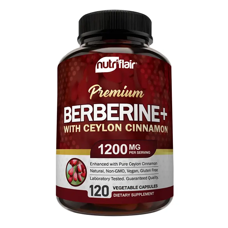 Berberine + Ceylon Cinnamon Supplement - Supports Heart Health and Immune System Health 120 Capsules