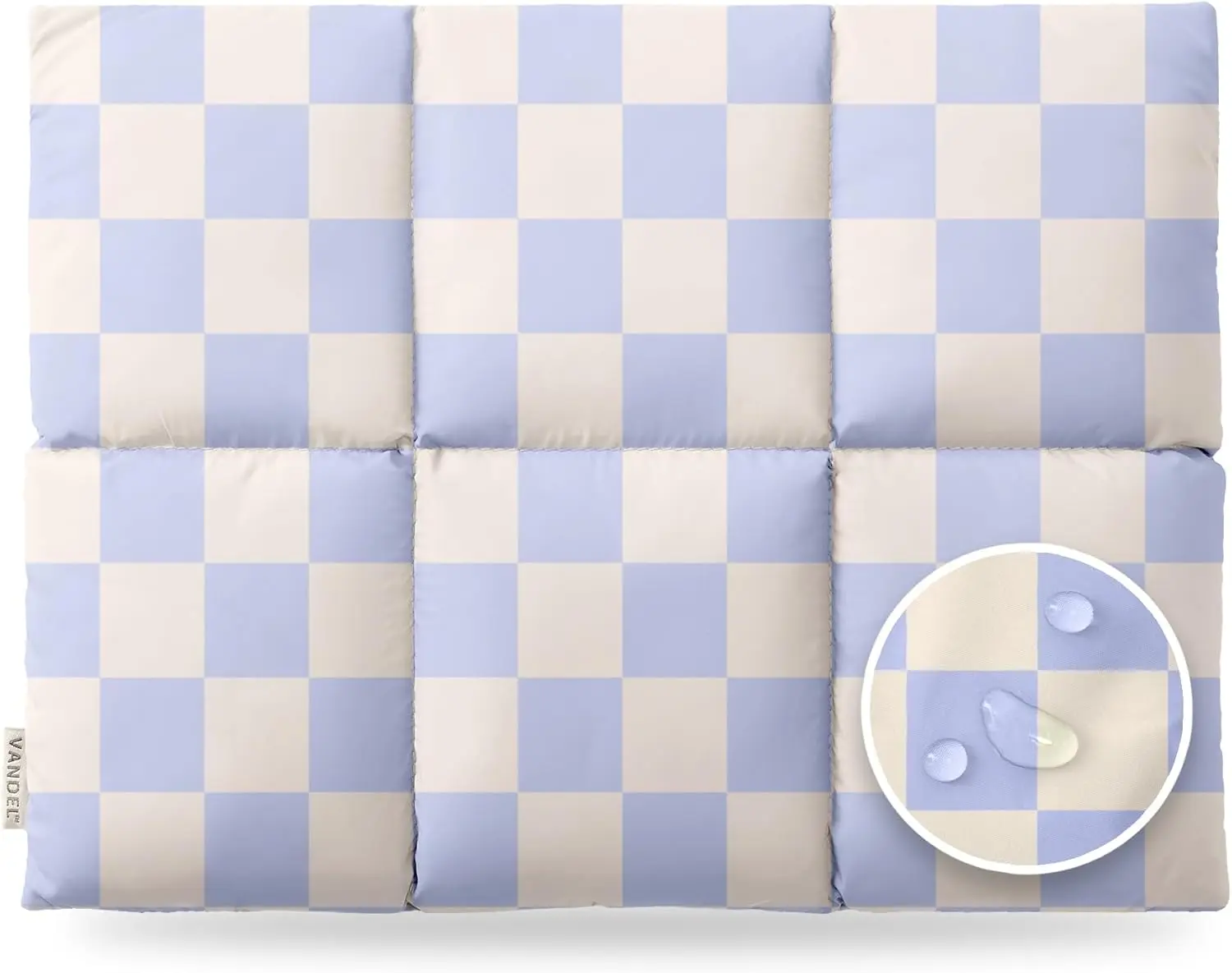Cute Checkerboard Puffy Laptop Sleeve 13-14 Inch, Waterproof MacBook Case with Plush Lining & Magnetic Closure