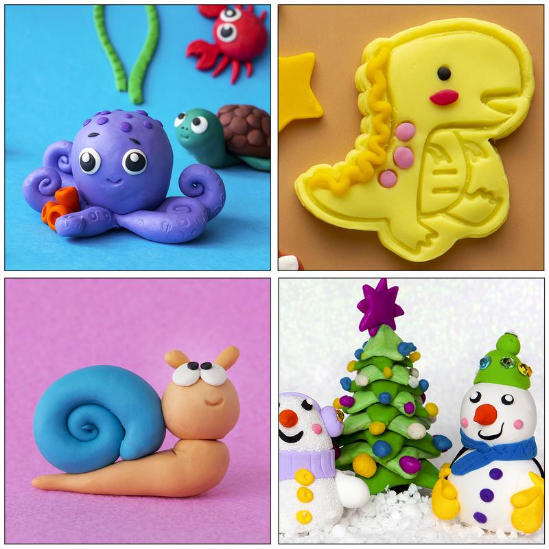 Tomorotec 100PCS Polymer Clay Value Pack in Bulk Small Blocks Starter Kit with Tools for Sculpting - DIY Clay for Kids air dry  clay