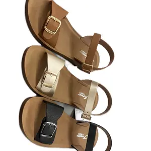 WOMENS SIMPLE BUCKLE FLAT SANDAL REFORM-9 Casual Walking Shoes Summer