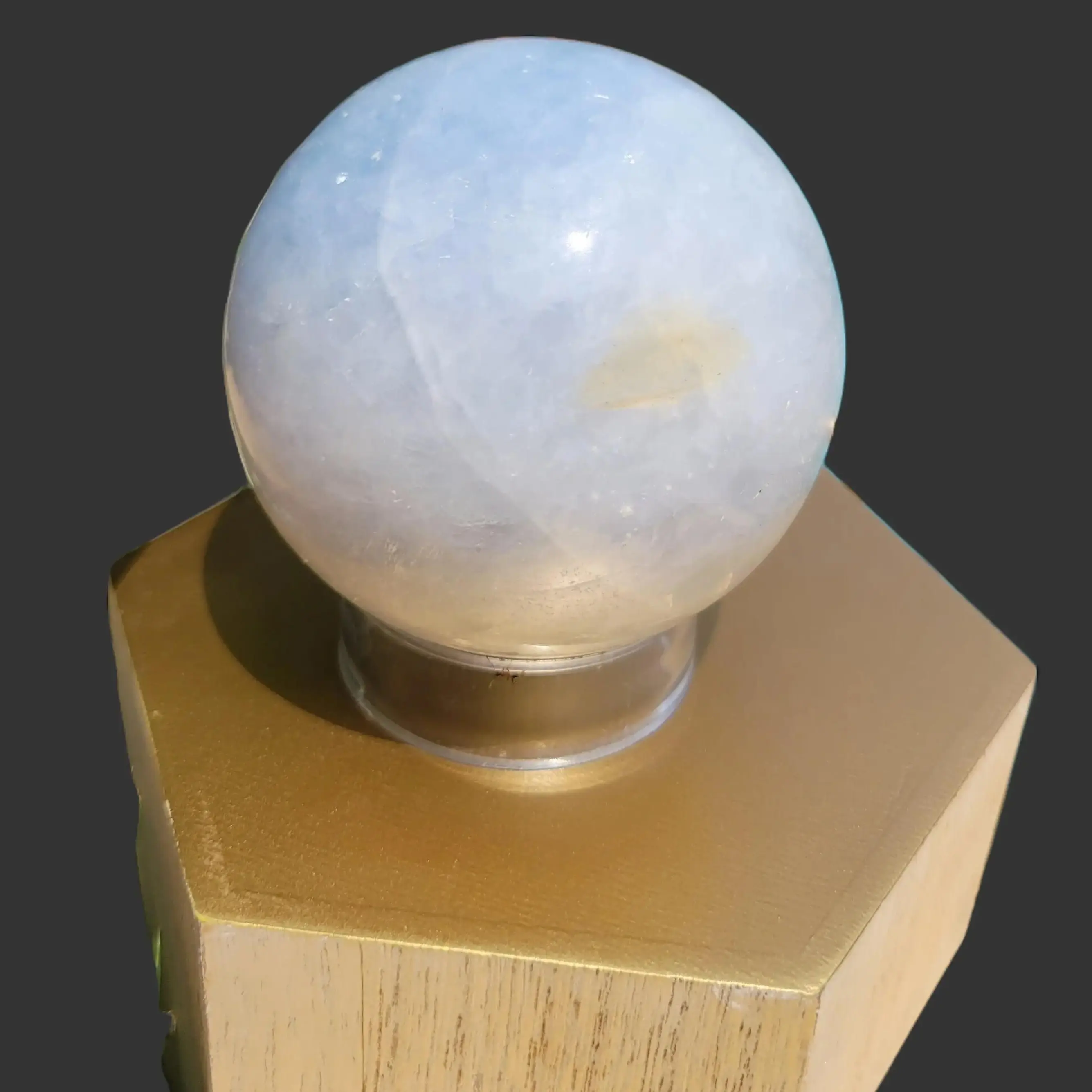 Blue Calcite Stone Sphere - Natural Stone