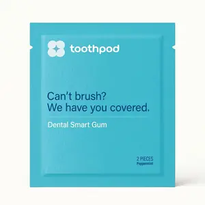 Toothpod Dental Smart Teeth Whitening Chewables 10-Pack - Portable Chews for Travel, Work, Commute & On-the-Go Freshness Toothpaste Tablets Vegan Anti Plaque