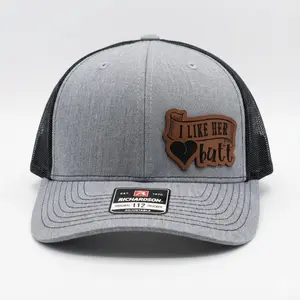 I Like Her Butt Leather Patch Trucker Hat - Funny Snapback Cap, Bold Adult Humor Hat, Viral Funny Gift For Men & Meme Lovers