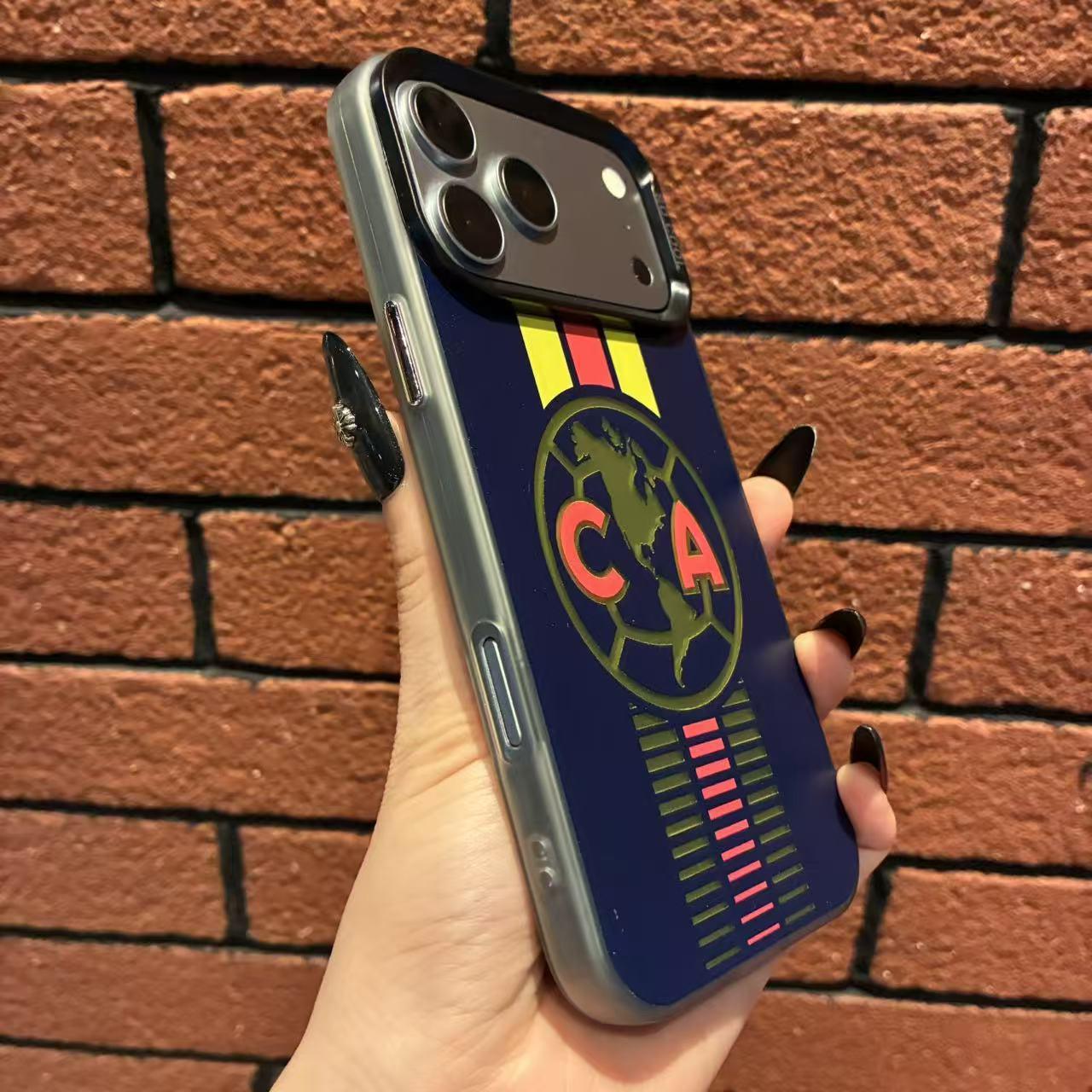 CA Las Águilas pattern Phone Case for iPhone 14/13/12/11/Xs Pro Max Plus & Samsung Galaxy 7/15/16/22/23/24/25/26 Ultra/Plus, Full Camera Protection, 4-Corner Shockproof, Anti-Drop