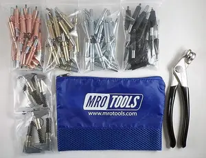 K-SERIES DELUXE CLECO SHEET METAL FASTENER KIT w/ Mesh Carry Bag (K2MSTR)