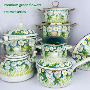 The Wizard of Oz Enamel Soup Pot, Stew Pot, Multi-functional Kettle with Original Design, Scratch-Resistant & Fast Thermal Conductivity, Same Series Items, Suitable for Both Induction & Gas Stoves, for Household, Outdoor, and Gift-Giving