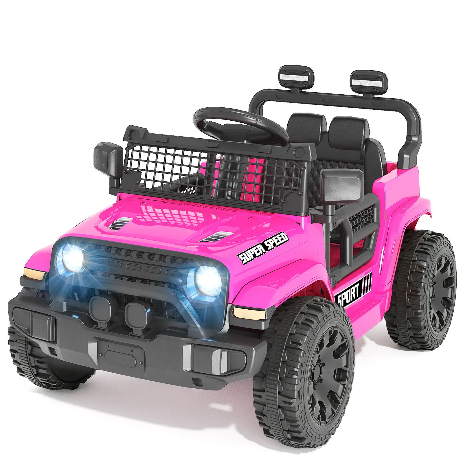 #ChristmasGifts TRINEAR 12V 24V Kids Ride On Truck Car, Electric UTV Vehicle with Parental Remote Control, Spring Suspension, LED Lights, Music, Battery Powered Toy for Boys Girls,familyfun
