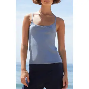 John Galt Women's Dark Gray Skylar Flowers Scallop Tank Top