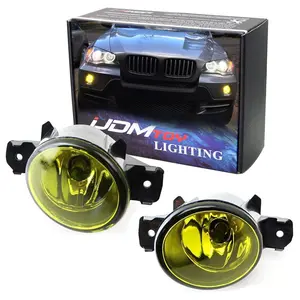 iJDMTOY One Pair Driver Passenger Sides Selective Yellow Lens Fog Light Lamps w/H11 Halogen Bulbs For BMW E82 1 Series, E84 X1, E83 X3, E70 X5, E71 X6