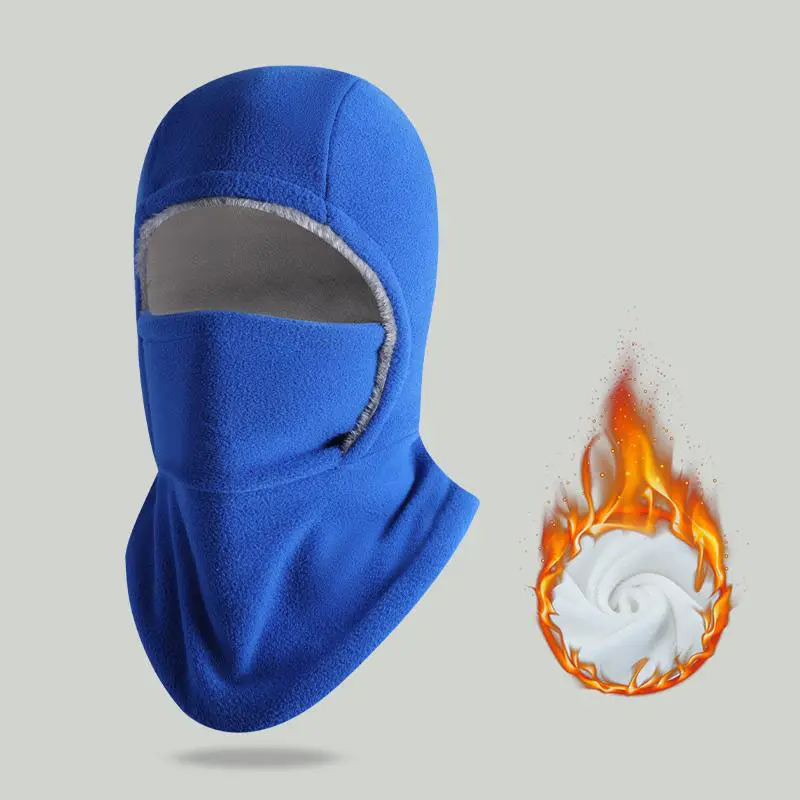 Winter Warmth 2-in-1 Hat & Face Mask - Windproof, Thick Fleece Lining for Cycling, Running, Skiing, Machine Washable, Black