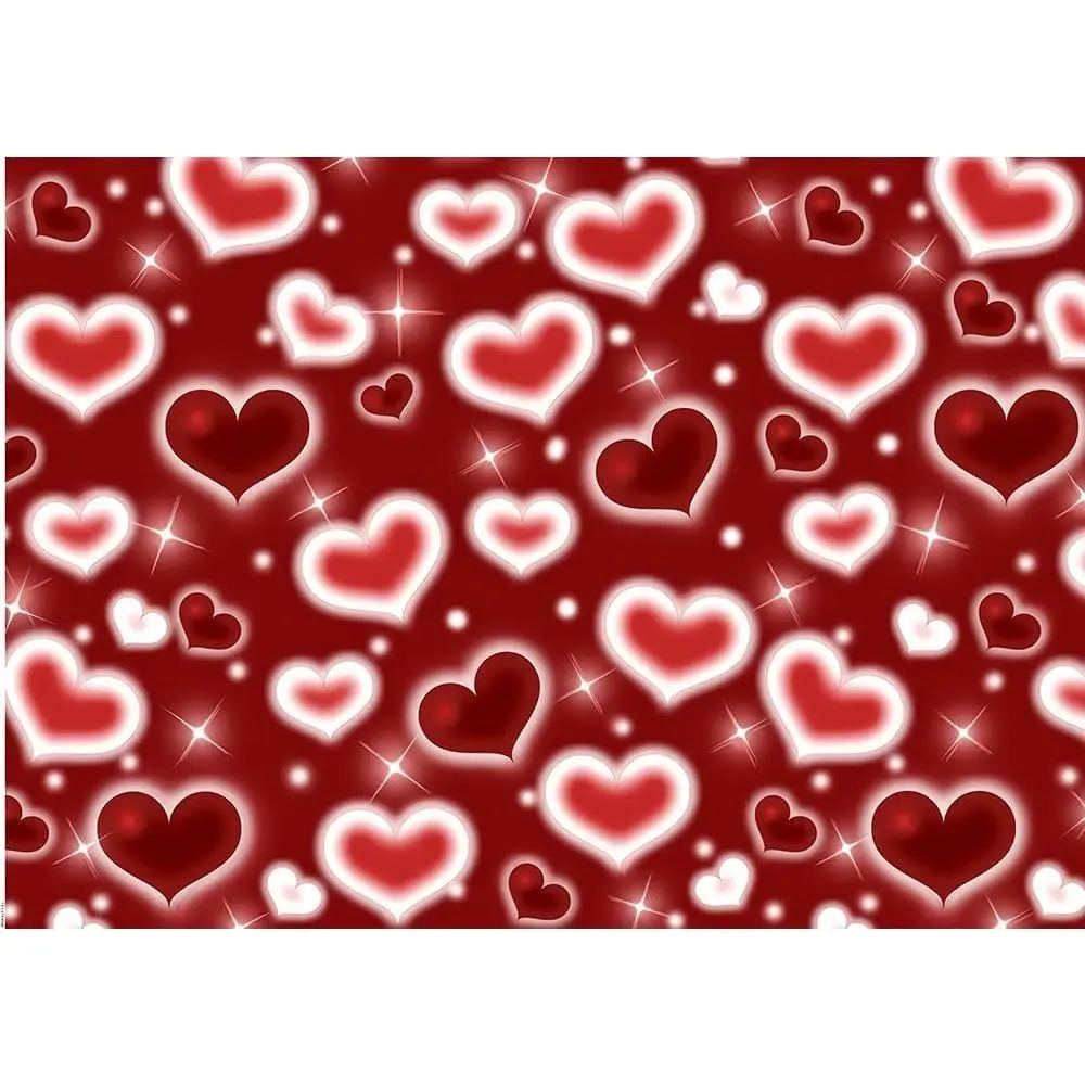 8x6ft Red Heart Photo Backdrop 90s Backdrops for Photoshoot Valentine's Day Backdrop Women Men Happy Birthday Photography Background