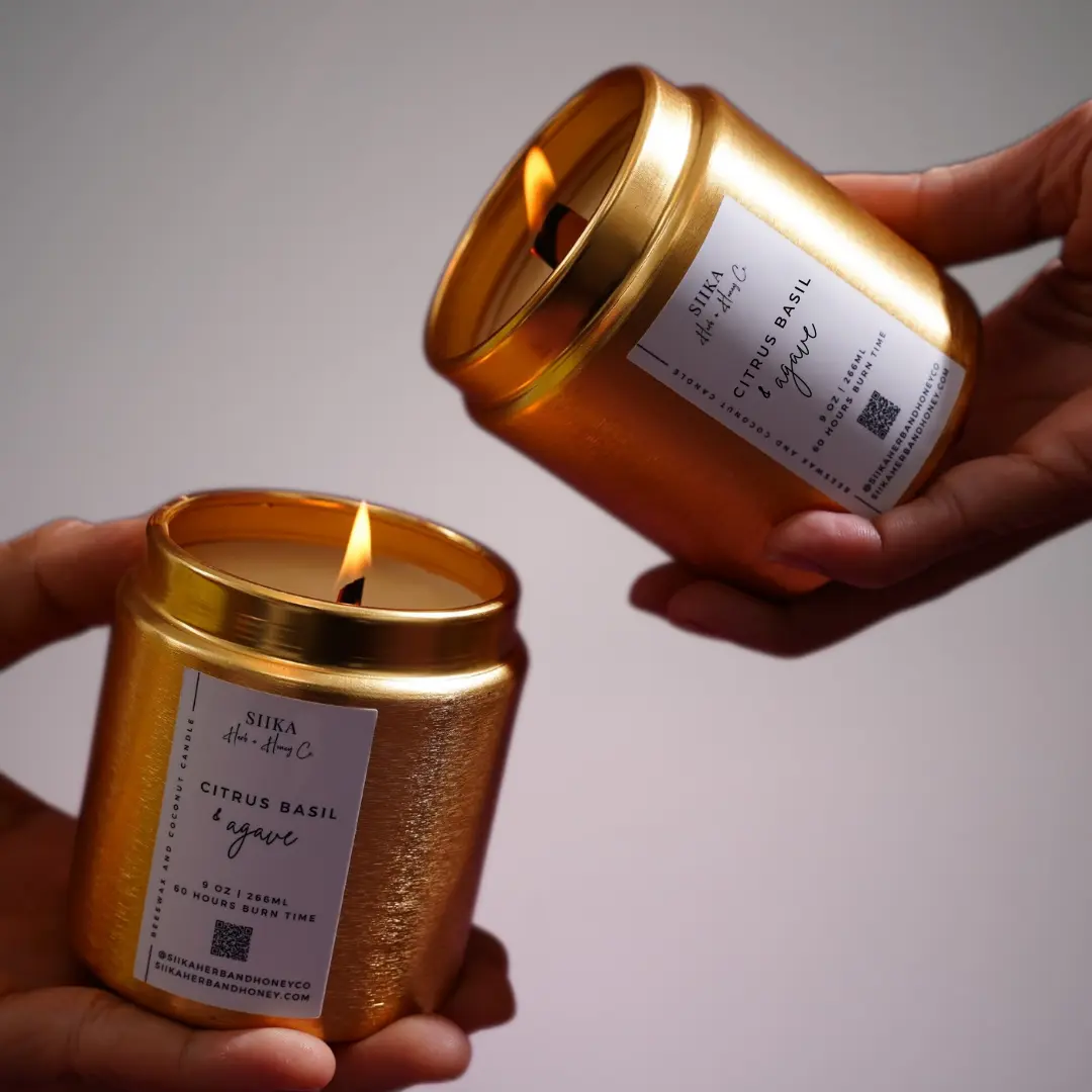Citrus Basil & Agave | Beeswax Candle