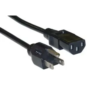 CableWholesale  Computer-Monitor Power Cord Black NEMA 5-15P to C13 10 Amp UL CSA rated 3 foot