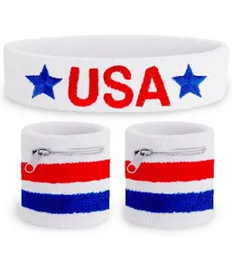 Stars and Sweat Zippered Sweatband Set