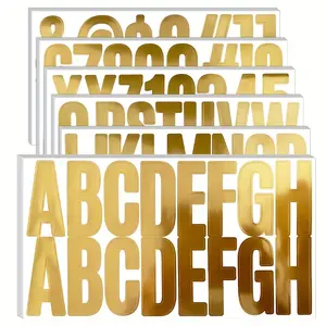 6 Sheets 2.5 Inch Letter Stickers, Self-Adhesive Waterproof Decals, Large Alphabet Numbers Signs for Office School Home Birthday Party Decorations