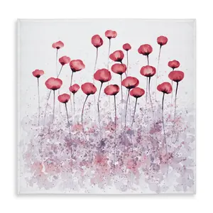 360 stand 58x58 in Fade-Resistant Floral Field Rectangle Tablecloth, Pink Flower Design, Purple Linen Table Cover for Kitchen Home Decor, Picnic Table Cover