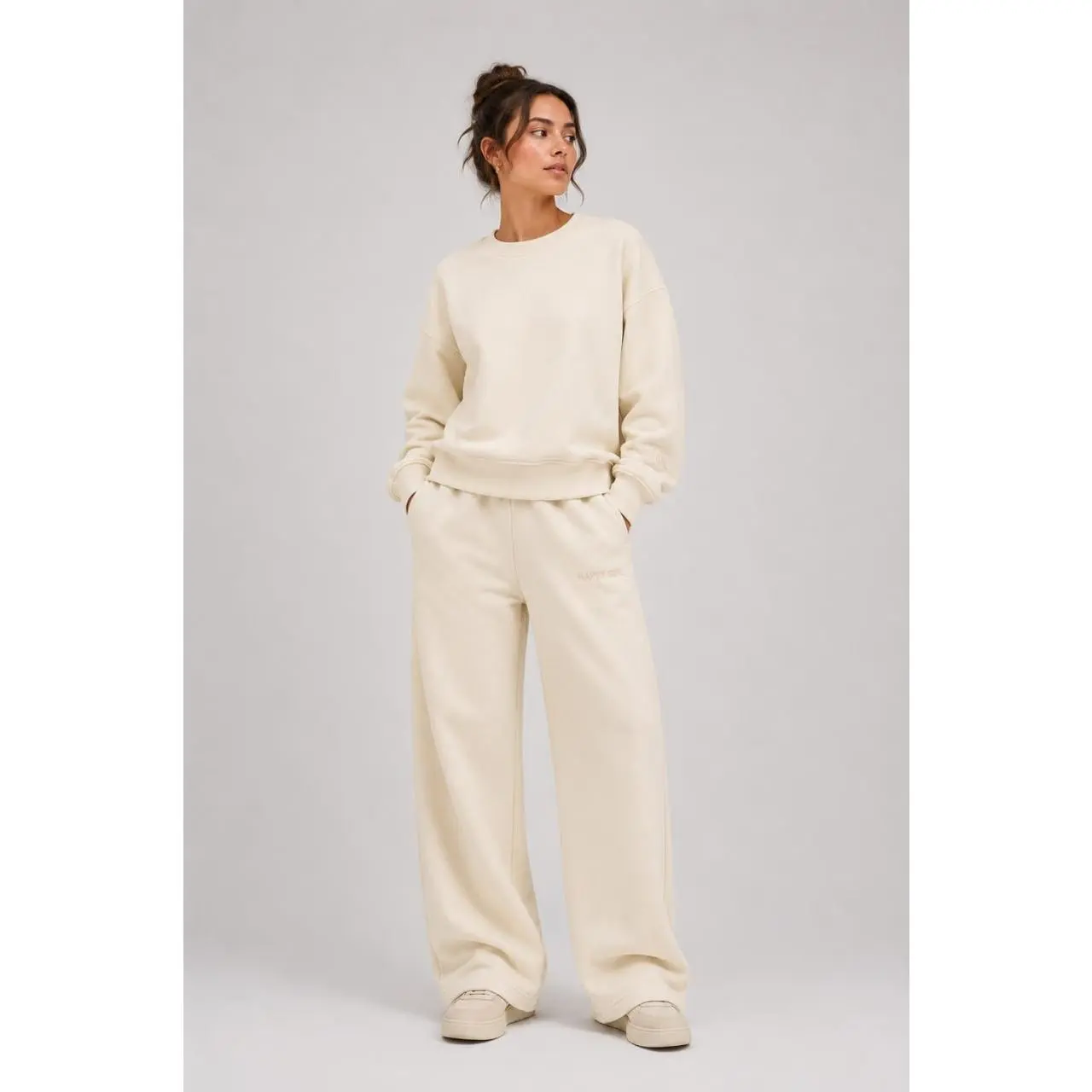 Classic Crewneck + Sweatpants Cream