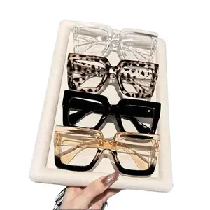 Unisex 4-Pack Leopard Print Eyeglass Frames & Gradient Eyeglasses, Lightweight Comfortable Universal Fit Sports Eyewear, Trendy All-Match Accessory for Daily Outfits & Outdoor Activities, Universal Fit Eyeglasses outdoorfun