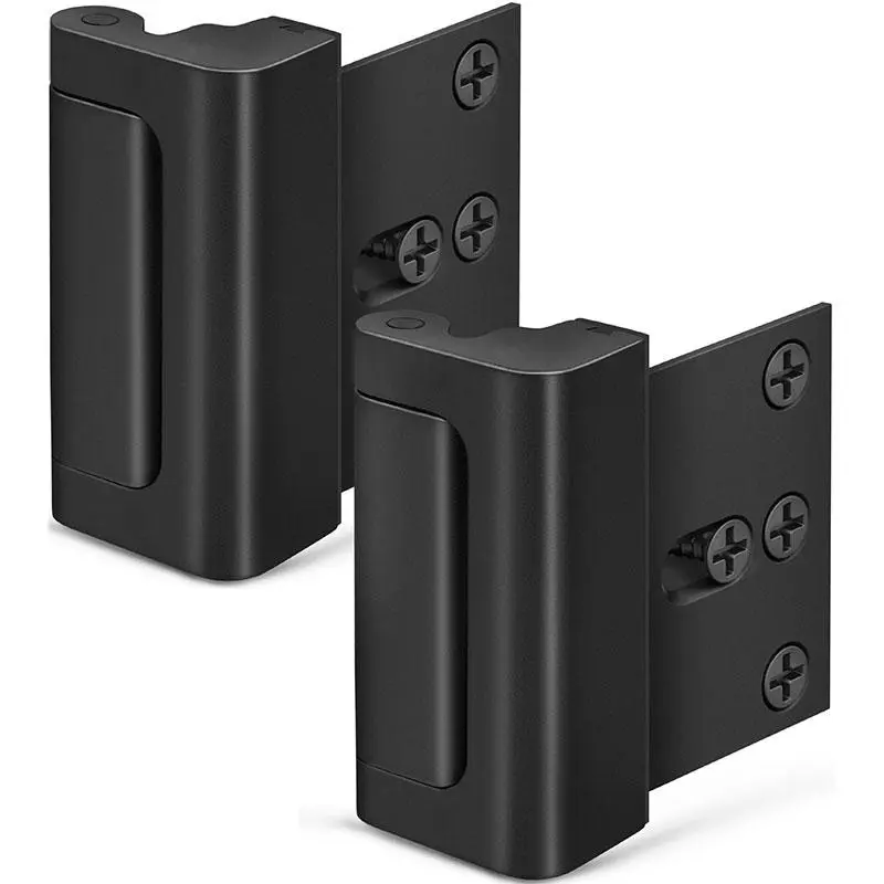 Door Reinforcement Lock, 2 Counts Childproof Door Reinforcement Lock, Door Hardware for Front Inward Swinging Door, Home Security Door Lock, High Security Locks, Locks for Doors