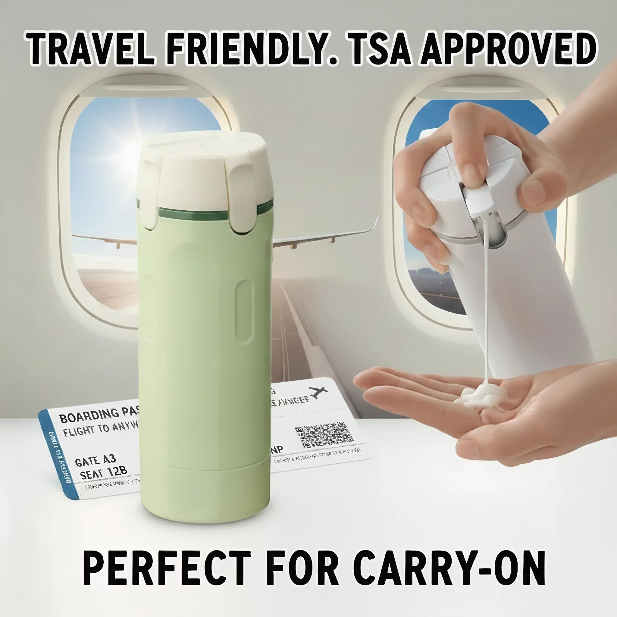 10ml Mini Premium Eco-Friendly 4-in-1 Reusable Refill Bottle with Lid & Leak Control - White Home Organizer for Shampoo/Bodywash, Luggage Storage, Vanity Use, Fold-Up Cosmetic Organiser Compatible, Maintains Freshness