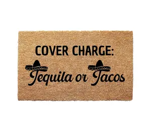 Tequila or Tacos Doormat - Mexican Front Door Mat, Funny Quote Doormat, Home Decoration, Entryway Doormat, Welcome Rug, Housewarming Gift