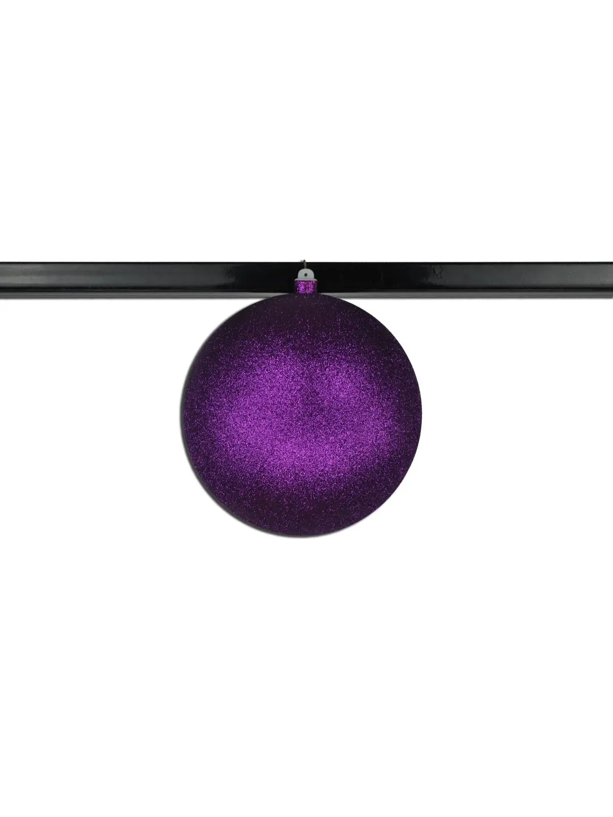 212 MAIN 8 in. Purple Glitter Texture Christmas Tree Decoration Ornaments - Pack of 2, Wire-Attached Home Decor Aesthetics Ornaments (ORN-BLKG-200-PU-2PK)