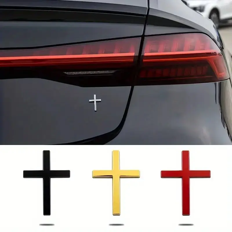 Christian Cross Sticker, Car Exterior Decorative Sticker, Vehicle Exterior Decoration, Car Decals, Bumper Sticker, Decal For Cars, Universal Car Accessories for Car, Motorcycle & SUV, Automotive Decoration