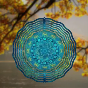 10 Inch Hanging Wind Spinner, 360 Degree Rotating Wind Spinner, Outdoor Garden Balcony Decor, Elegant Wind Driven Design for Spring Summer